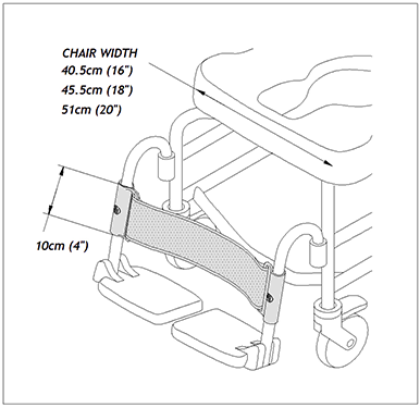 Bodypoint Aeromesh Shower Chair Calf Support