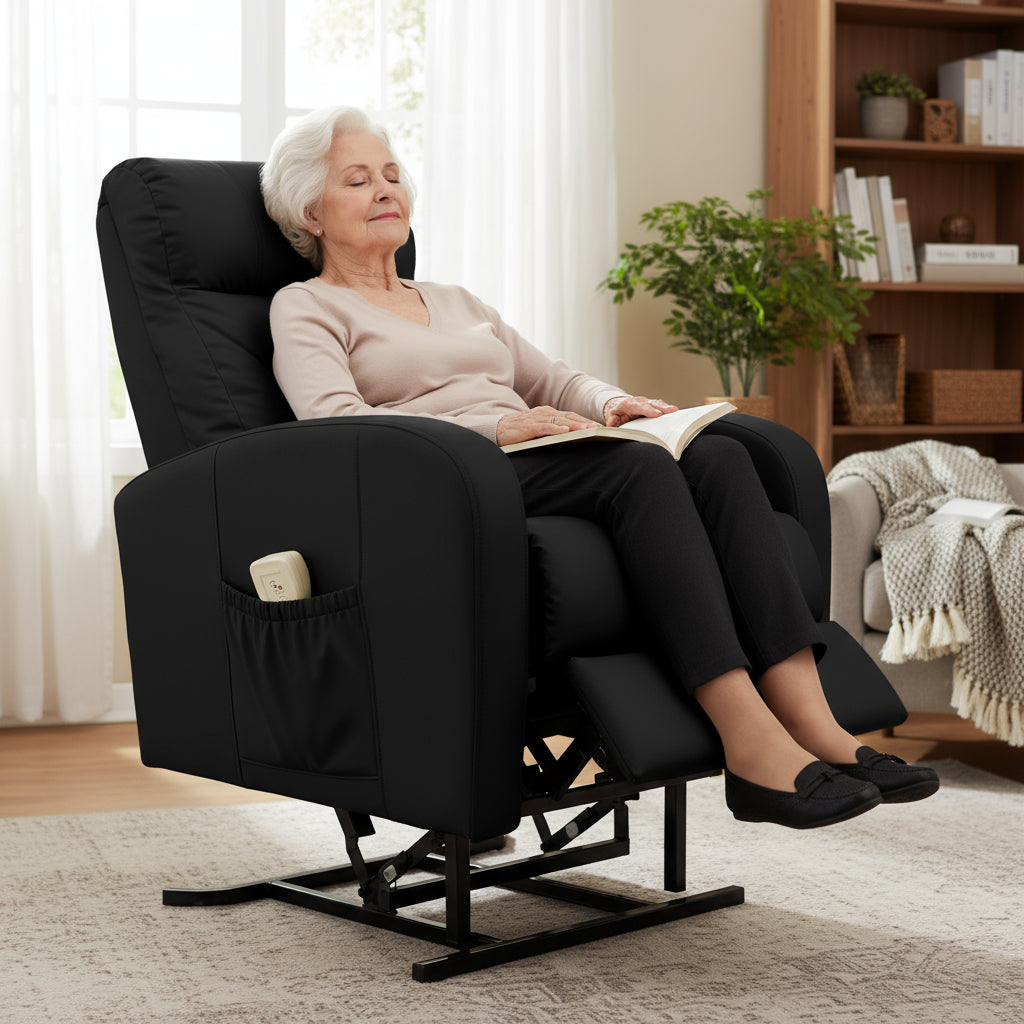 Pride LC-101 Three Position Leather Power Lift Chair