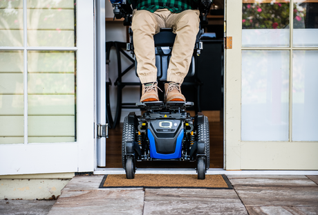 Picture of man on a Quantum Rehab wheelchair