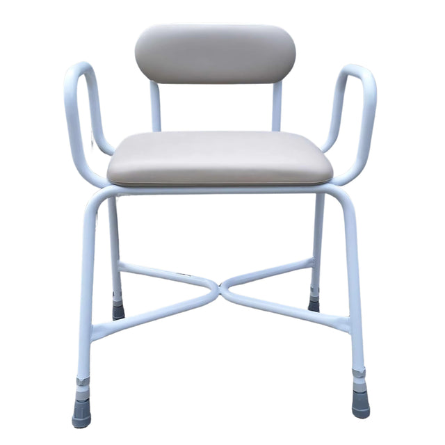 Bariatric Perching Stool with Arms and Backrest