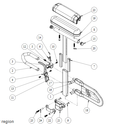 Height Adjustable T-shaped Arm Assembly with Long Shoulder Full