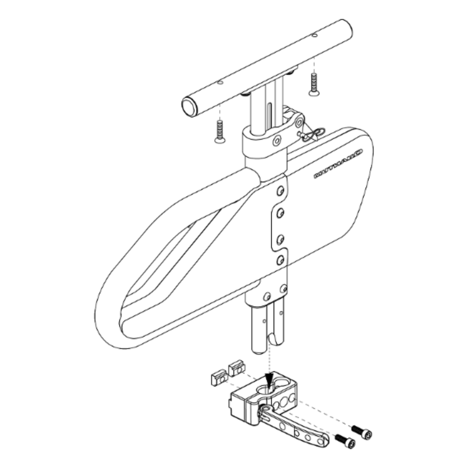 Quick Height Adj Armrests Drop in Desk