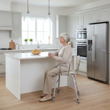 Perching Stool with Arms and Backrest